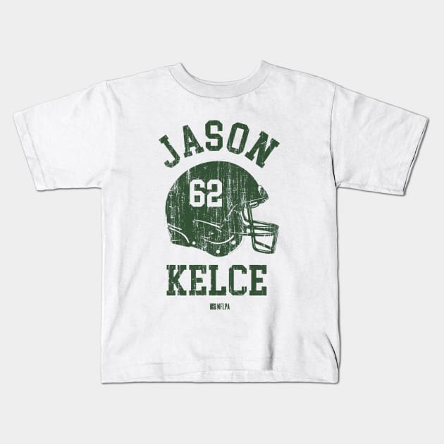 Jason Kelce Philadelphia Helmet Font Kids T-Shirt by TodosRigatSot